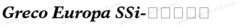 Greco Europa SSi字体转换
